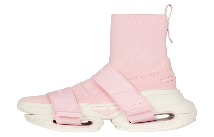 (Women) Balmain High-Top Sneakers 'Pink Velcro' YN1VH540TKSUOFI