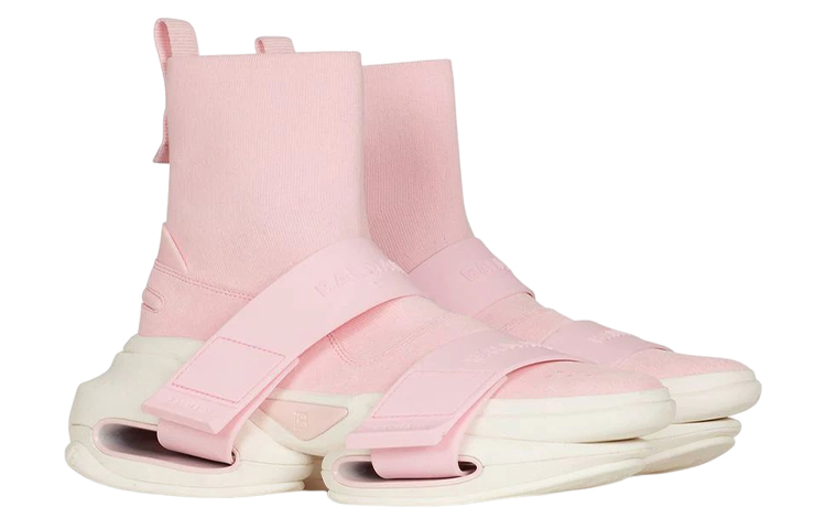 Order (Women) Balmain High-Top Sneakers 'Pink Velcro' YN1VH540TKSUOFI