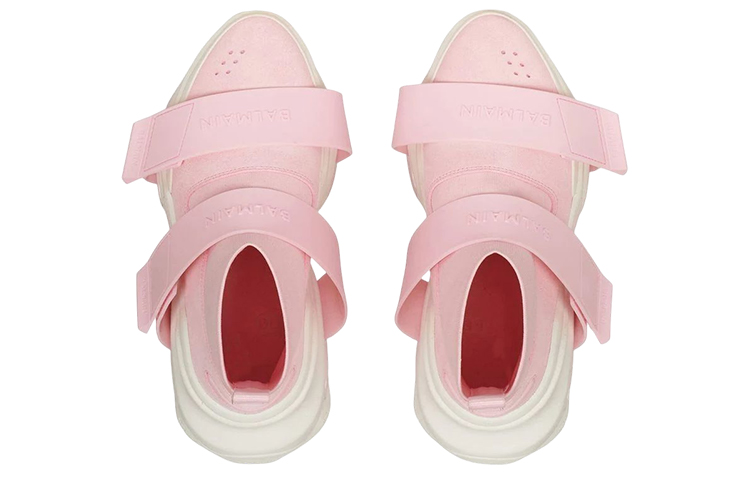 Lookbook (Women) Balmain High-Top Sneakers 'Pink Velcro' YN1VH540TKSUOFI