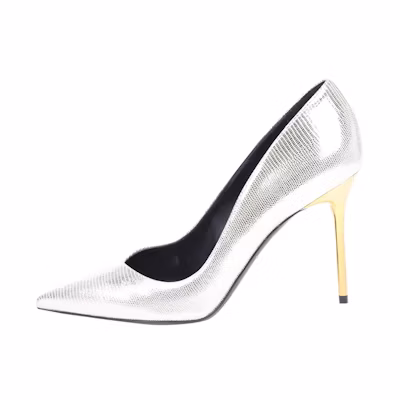 (W) Balmain High-Top Sneakers 'Silver Leather'