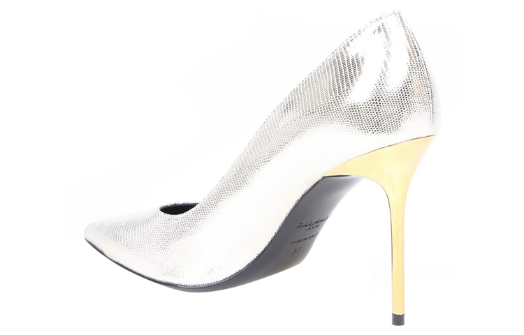 (W) Balmain High-Top Sneakers 'Silver Leather' 圖 4