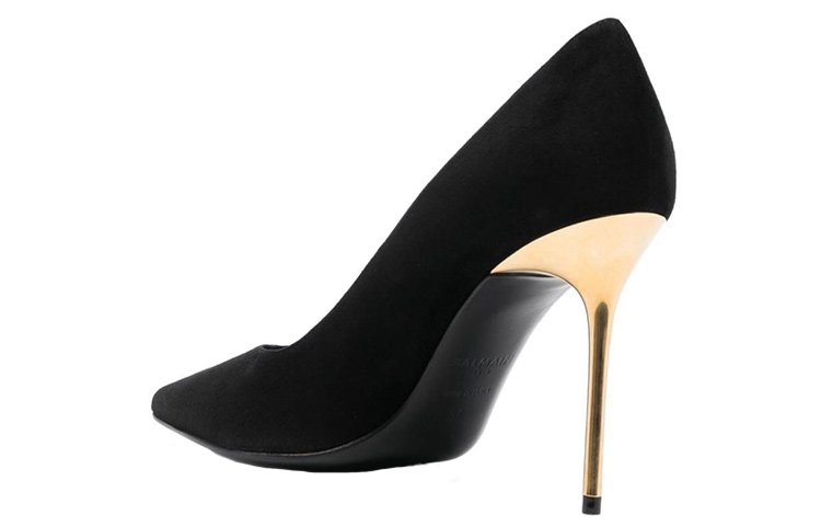 (W) Balmain High-Top Suede Heels 'Black Fashion' 圖 4
