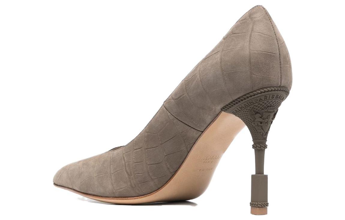 (W) Balmain High Heel 'Grey Taupe Leather Fashion' 圖 3