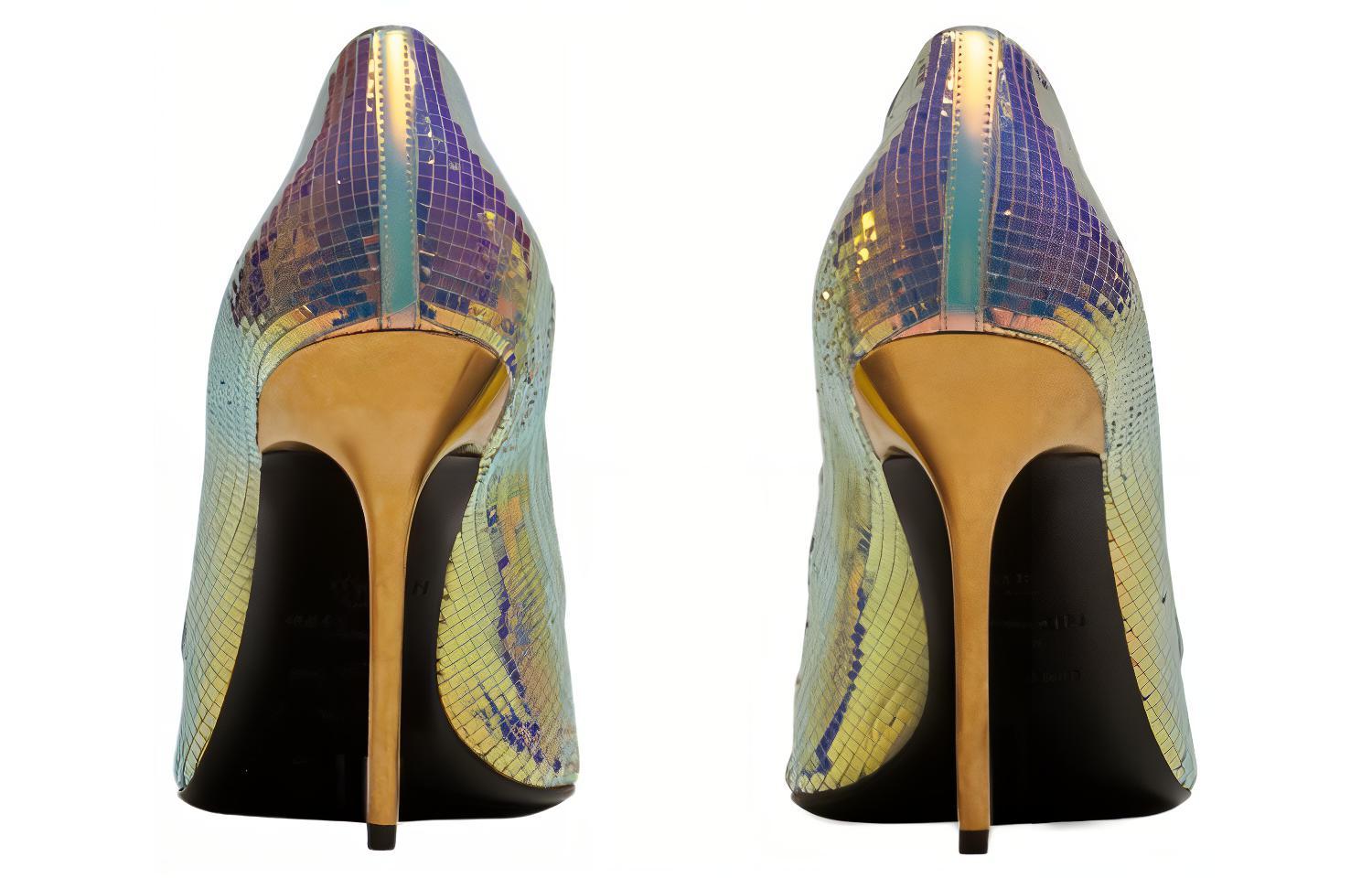 (W) Balmain High Heel Boots 'Iridescent Shearling' 圖 5