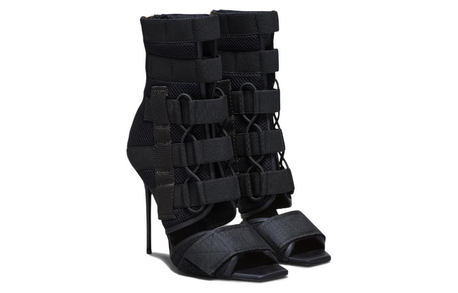 (W) Balmain High Heel Sandal 'Black Mesh Velcro' 圖 2