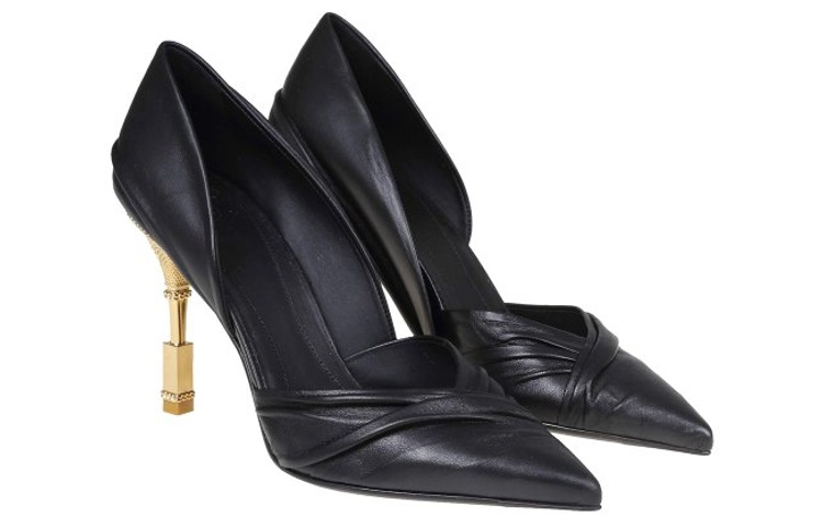 (W) Balmain High Heeled Ankle Boots 'Black Leather Fashion' 圖 2