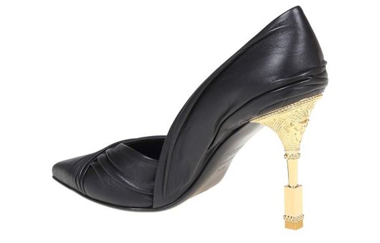 (W) Balmain High Heeled Ankle Boots 'Black Leather Fashion' 圖 3