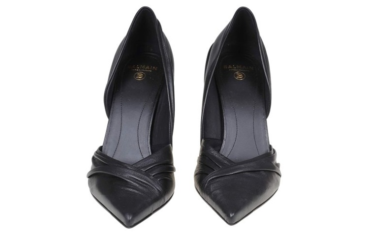 (W) Balmain High Heeled Ankle Boots 'Black Leather Fashion' 圖 4