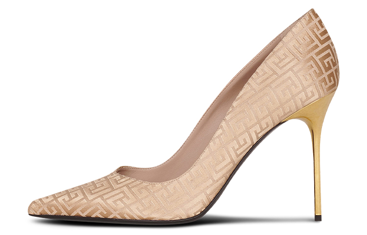 (W) Balmain High Heels 'Ruby Pattern Gold'