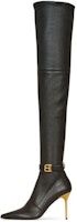 (Women) Balmain High-Top Boots 'Black Leather' YN1TB568LSNA0PA (Women) Balmain High-Top Boots 'Black Leather' YN1TB568LSNA0PA