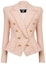 Order (W) 巴尔曼 Jolie Madame 粉色双排扣短款女式粗花呢外套 CF1SI206-XF91-0DX