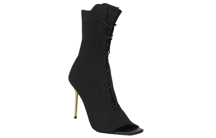 (W) Balmain Knit High-Heel Ankle Boots 'Black Fashion' 圖 3