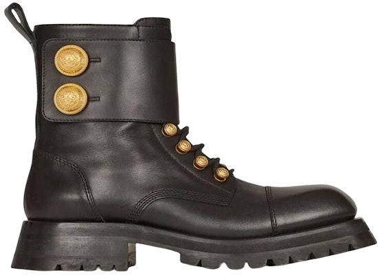 (Women) Balmain Leather Block Heel Square Toe Ankle Boots 'Black' YN1TC785LVIT0PA Order (Women) Balmain Leather Block Heel Square Toe Ankle Boots 'Black' YN1TC785LVIT0PA