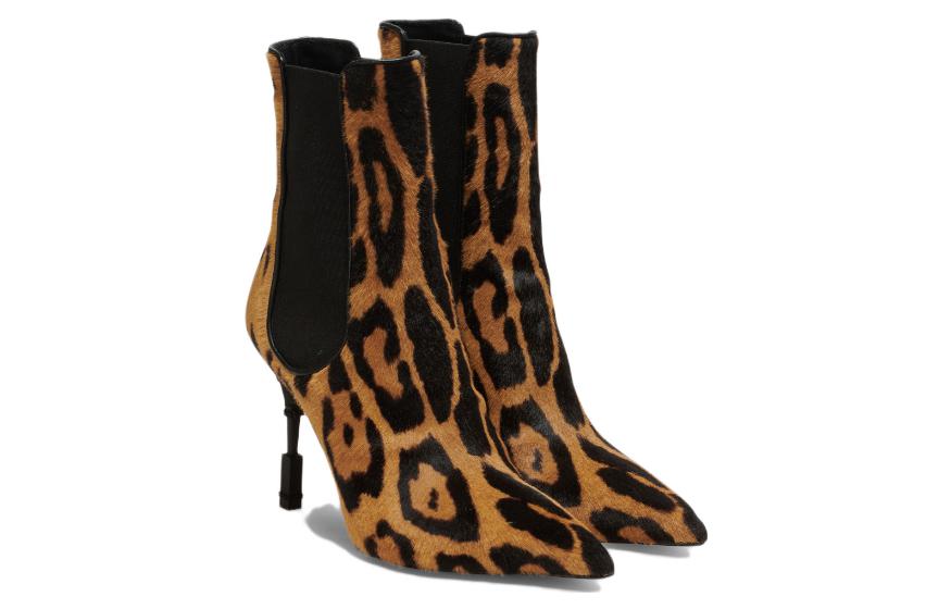 (W) Balmain Leather Chelsea Boots 'Brown Print Stiletto' 圖 3