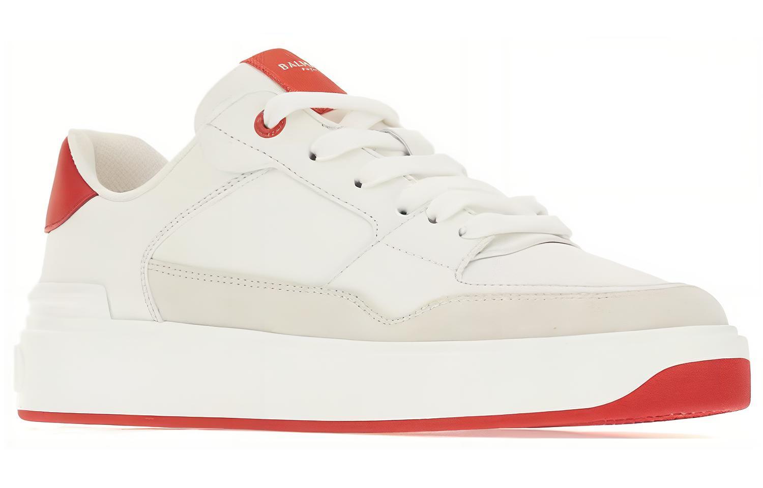 (W) Balmain Leather CMFT Strap Low 'White Red' 圖 2