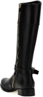 Lookbook (W) Balmain Sepatu Boot Kulit Tinggi 'Ujung Bulat Hitam' BT0A16Z1029930OR