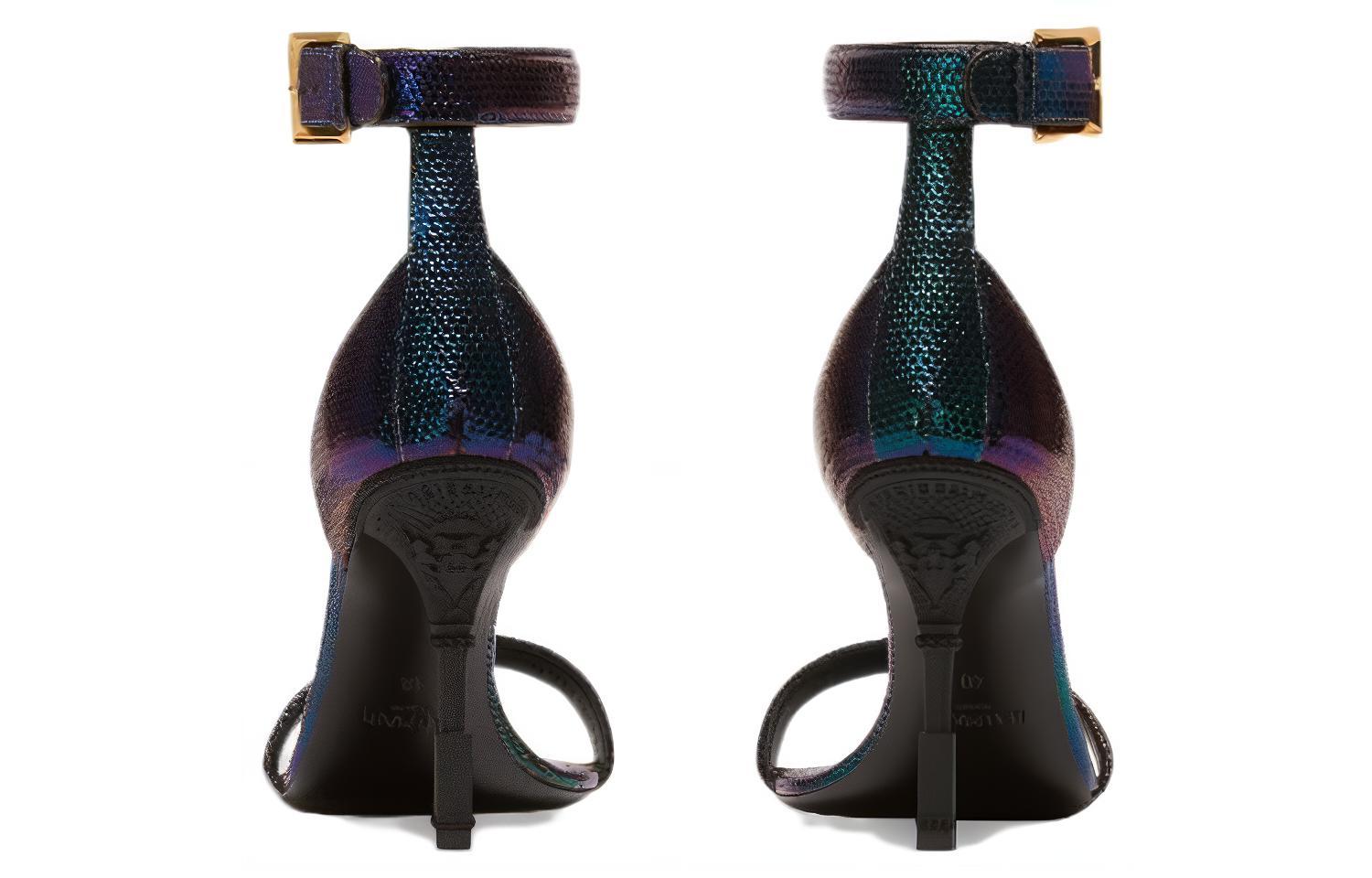 (W) Balmain Leather High Heel Sandal 'Multicolor Buckle' 圖 4