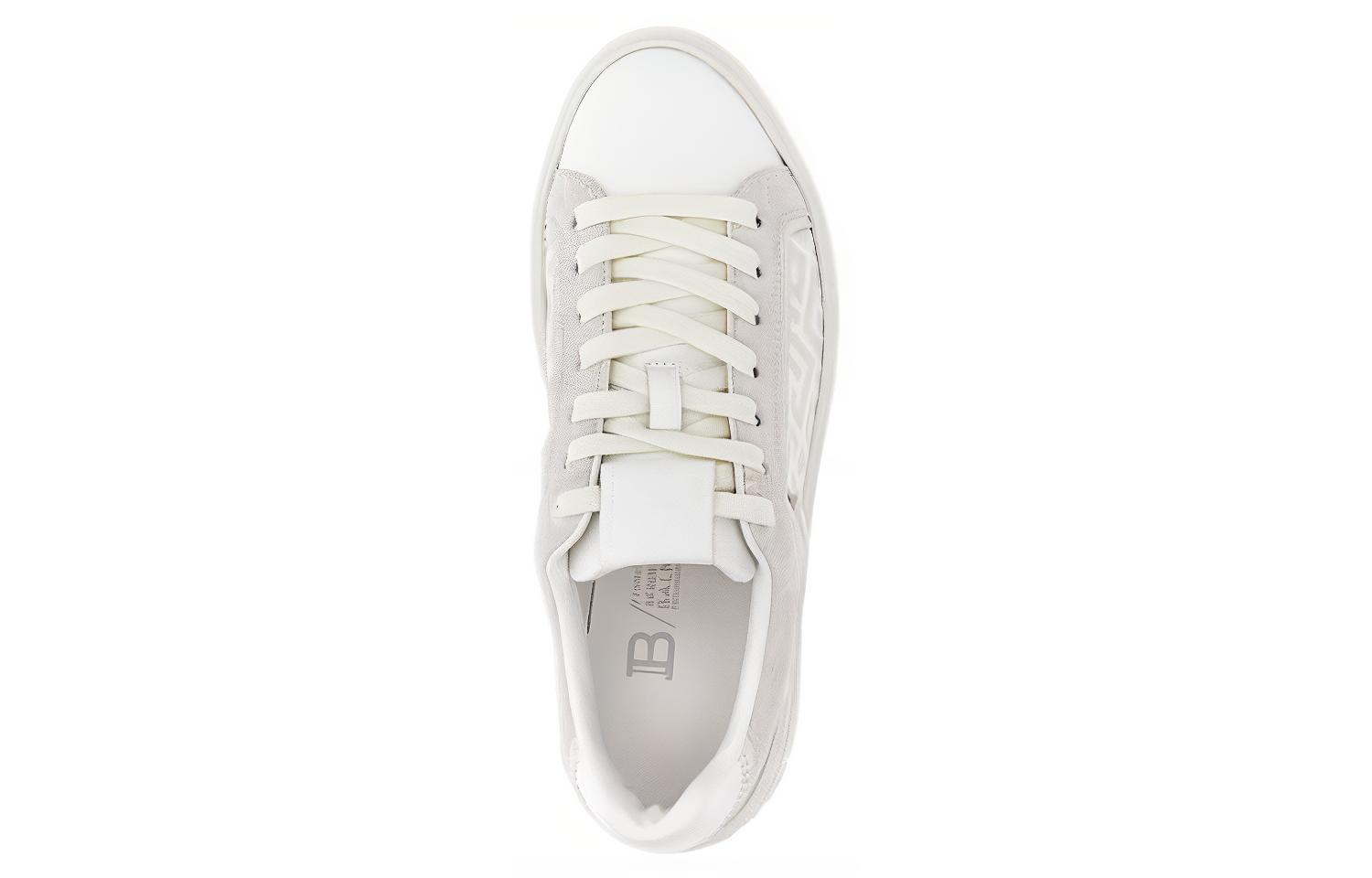 (W) Balmain Leather Low-Top Sneakers 'White' 圖 3