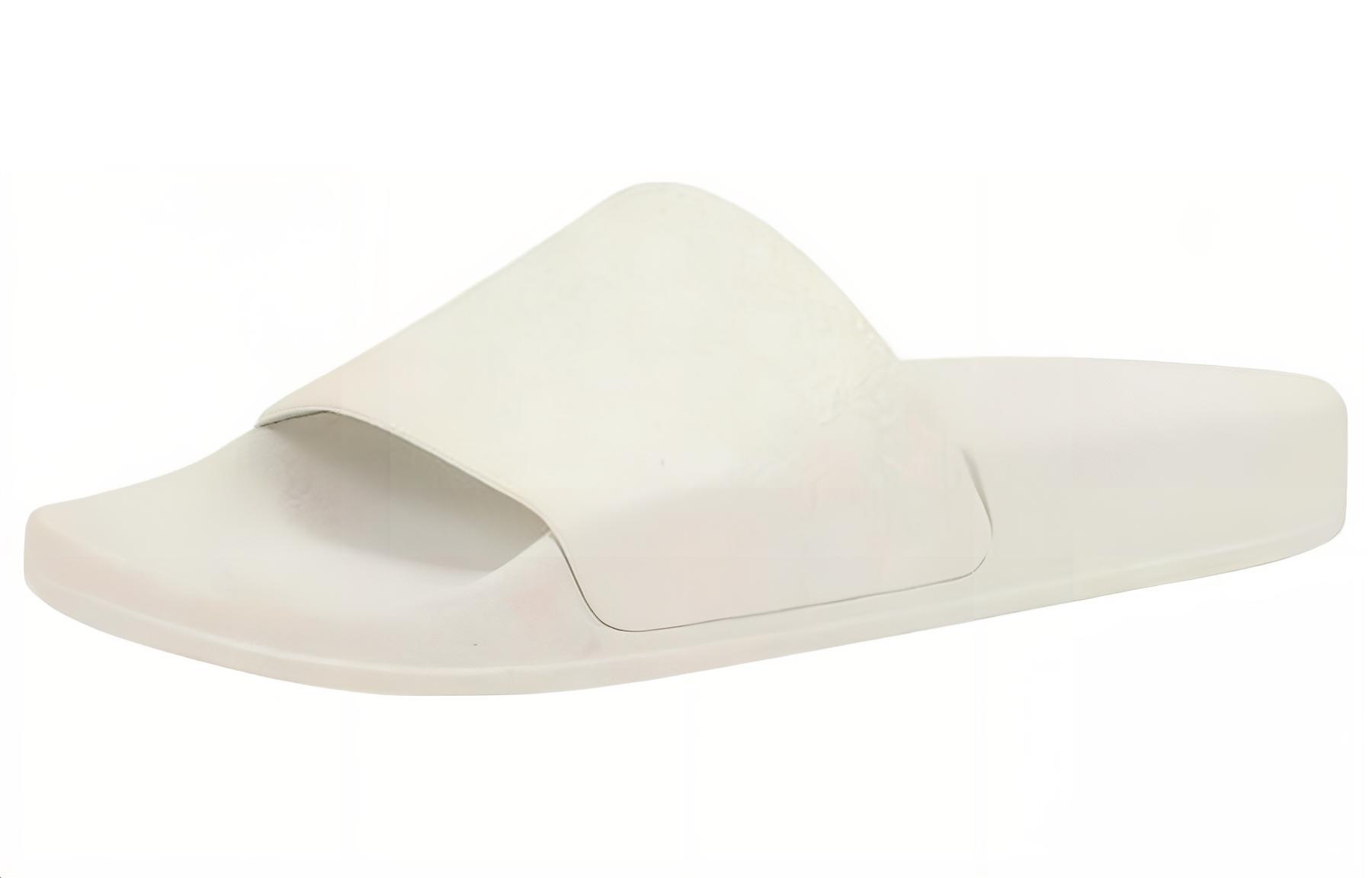 (W) Balmain Leather Open Toe Slide 'White' 圖 4