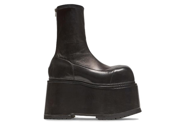 Order (Women) Balmain Leather Platform Ankle Boots 'Black Fashion' YN0TE835LSNA0PA