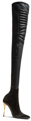 (Women) Balmain Leather Pointed-Toe Stiletto High Boots 'Black' YN0TB837LNSN0PA Order (Women) Balmain Leather Pointed-Toe Stiletto High Boots 'Black' YN0TB837LNSN0PA
