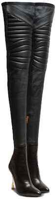 (Women) Balmain Leather Pointed-Toe Stiletto High Boots 'Black' YN0TB837LNSN0PA Lookbook (Women) Balmain Leather Pointed-Toe Stiletto High Boots 'Black' YN0TB837LNSN0PA