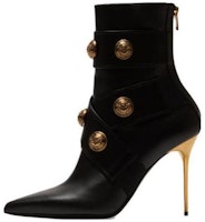 (Women) Balmain Leather Pointed Toe Zipper Stiletto Ankle Boots 'Black' AN1TE860LVITEAD (Women) Balmain Leather Pointed Toe Zipper Stiletto Ankle Boots 'Black' AN1TE860LVITEAD