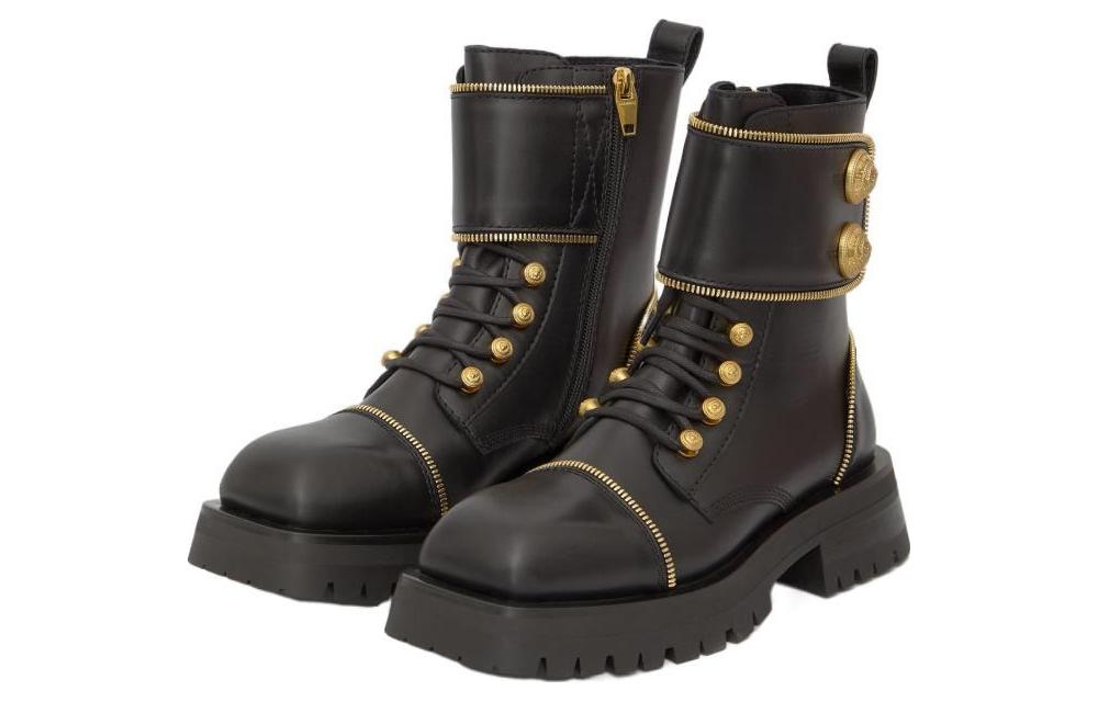 (W) Balmain Leather Short Boots 'Fashion Zipper Black' 圖 2
