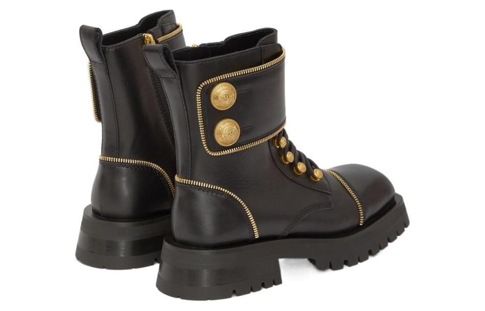 (W) Balmain Leather Short Boots 'Fashion Zipper Black' 圖 3