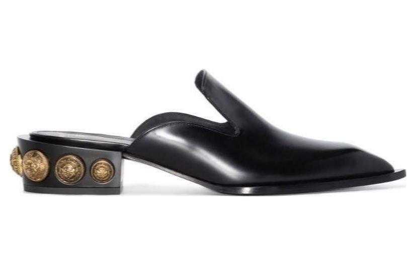 (W) Balmain Leather Slide 'Black Fashion' 圖 2