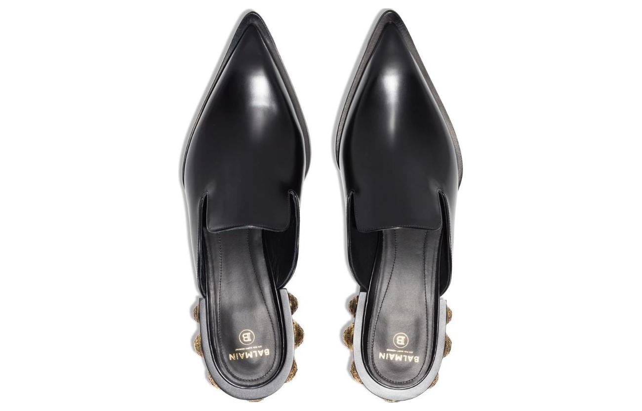 (W) Balmain Leather Slide 'Black Fashion' 圖 3