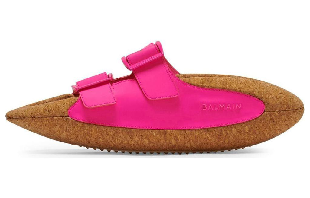 (W) Balmain Leather Slide 'Blush Pink'