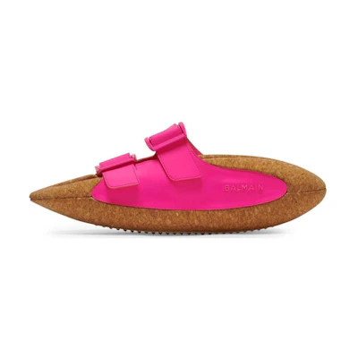 (W) Balmain Leather Slide 'Blush Pink'