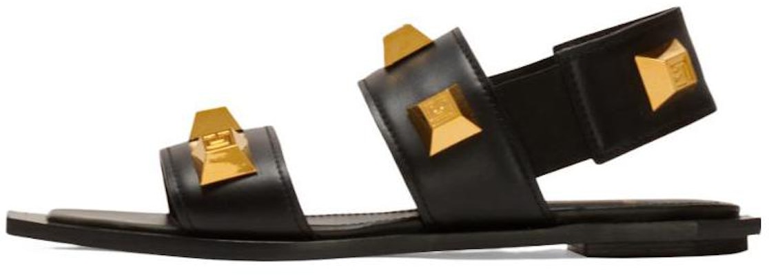 (Women) Balmain Leather Studded Flat Sandal 'Black Fashion' AN1UH849LAPDEAD Buy (Women) Balmain Leather Studded Flat Sandal 'Black Fashion' AN1UH849LAPDEAD