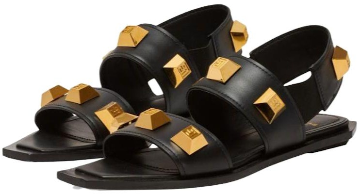 (Women) Balmain Leather Studded Flat Sandal 'Black Fashion' AN1UH849LAPDEAD Order (Women) Balmain Leather Studded Flat Sandal 'Black Fashion' AN1UH849LAPDEAD