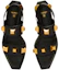 Shop (W) Balmain Leren Studded Platte Sandalen ''Zwart Mode'' AN1UH849LAPDEAD