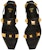 (W) Sandal Rata Kulit Balmain 'Black Fashion' Bertatahkan Stud AN1UH849LAPDEAD