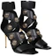 Lookbook (W) Sandales en Cuir Balmain à Fermeture Éclair ''Noir'' ''Or Antique'' AN1UH859LVITEAD