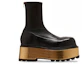 Order (W) Balmain Leren Chunky Ritslaarzen ''Zwart Mode'' AN1TE848LNSXEAD