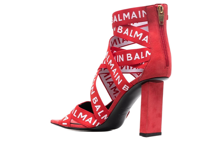 (W) Balmain Logo Print Slide 'Red' 圖 3