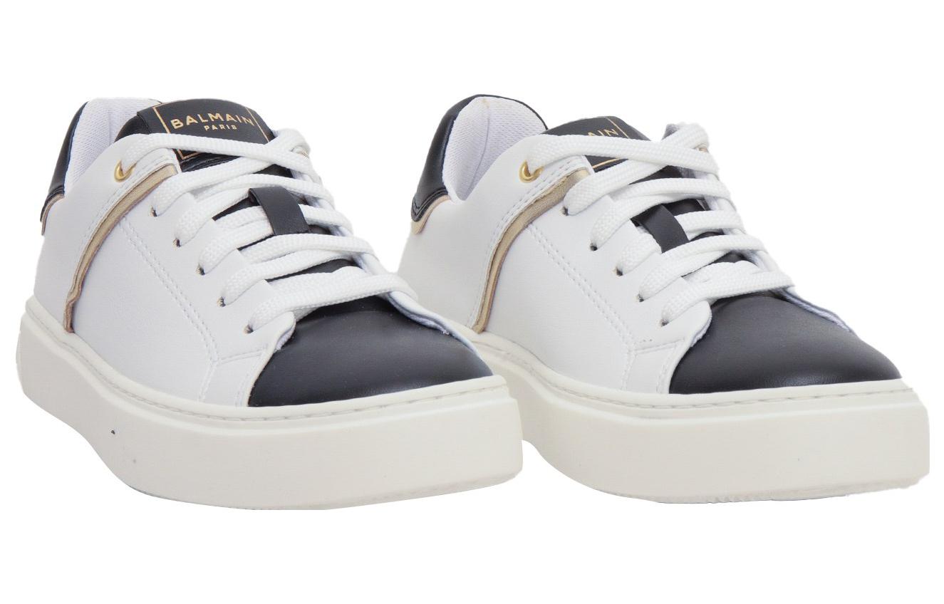 (W) Balmain Low-Top Lace-Up Sneakers 'Black and White' 圖 3