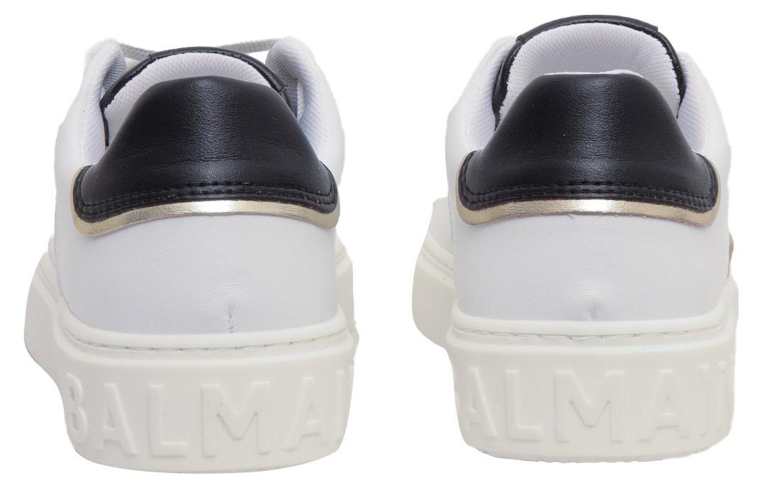 (W) Balmain Low-Top Lace-Up Sneakers 'Black and White' 圖 5