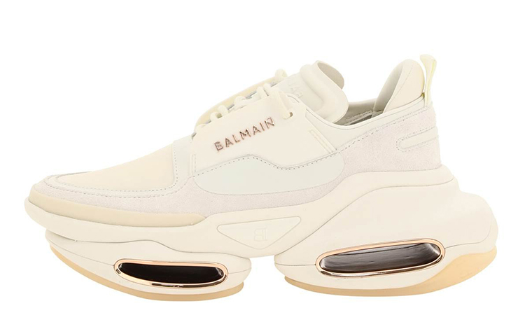 (W) Balmain Low-Top Running 'White Leather'