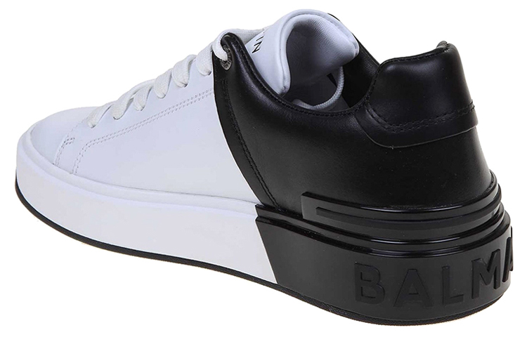 (W) Balmain Low-Top Sneaker 'Logo Print Black and White' 圖 3