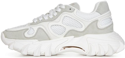 (Women) Balmain Low-Top Sneaker 'White Leather Fabric' AN1VI714TCCH0FA (Women) Balmain Low-Top Sneaker 'White Leather Fabric' AN1VI714TCCH0FA