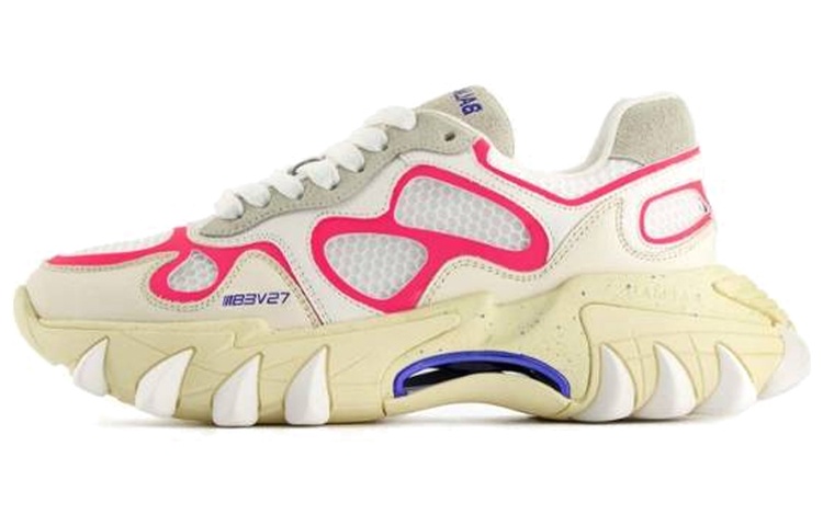 (W) Balmain Low-Top Sneaker 'White Straps'