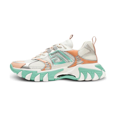 (W) Balmain Low Top 'Green Leather'