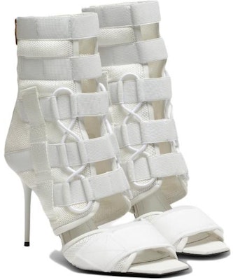 (W) Sandalia Balmain de Malla con Hebilla y Tacón de Aguja 'Blanco Moda' YN0UH829TVBM0FA Order (W) Sandalia Balmain de Malla con Hebilla y Tacón de Aguja 'Blanco Moda' YN0UH829TVBM0FA