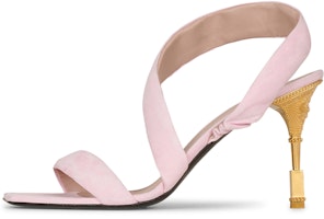 (Women) Balmain Moneta 'Pink Velvet Leather Sandals' YN1UH764LCMK4AO (Women) Balmain Moneta 'Pink Velvet Leather Sandals' YN1UH764LCMK4AO