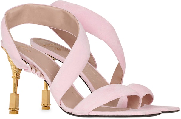 (W) 발망 모네타 핑크 벨벳 샌들 (Balmain Moneta pink velvet sandals) YN1UH764LCMK4AO Order (W) 발망 모네타 핑크 벨벳 샌들 (Balmain Moneta pink velvet sandals) YN1UH764LCMK4AO